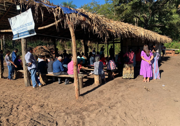 1� culto de a��o de gra�a realizado, na �rea adquirida pela Semadecre na Fazenda Mimoso